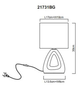 Globo 21731BG - Lampada da tavolo TRIANGLE 1xE14/40W/230V verde