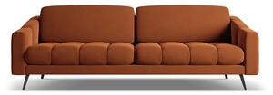 Divano arancione con rivestimento in velluto 238 cm Nalu – Makamii