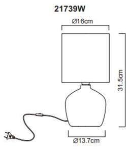 Globo 21739W - Lampada da tavolo MARBLE 1xE14/40W/230V bianco