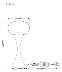 Globo 21027N - Lampada da tavolo LULA 1xE14/25W/230V cromo opaco