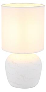 Globo 21739W - Lampada da tavolo MARBLE 1xE14/40W/230V bianco