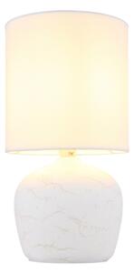 Globo 21739W - Lampada da tavolo MARBLE 1xE14/40W/230V bianco