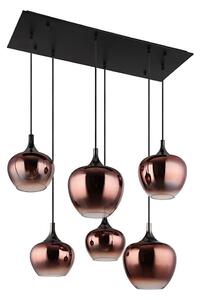 Globo 15548-6HG - Lampadario sospeso MAXY 6xE27/40W/230V, finitura rame