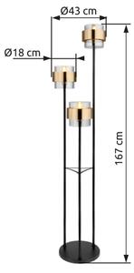 Globo 15560S - Lampada con piedistallo MILLEY 3xE27/60W/230V
