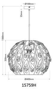 Globo 15759H - Lampadario a sospensione con filo MIKA 1xE27/40W/230V diametro 40 cm