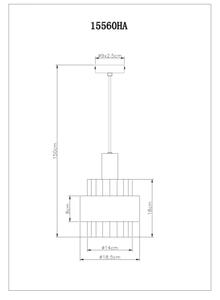 Globo 15560HA - Lampada a sospensione con cavo MILLEY 1xE27/60W/230V
