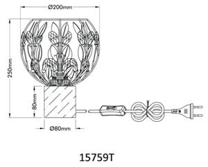 Globo 15759T - Lampada da tavolo MIKA 1xE27/40W/230V