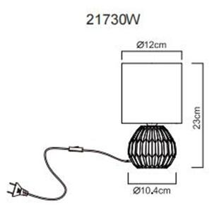Globo 21730W - Lampada da tavolo SYLAS 1xE14/40W/230V bianco