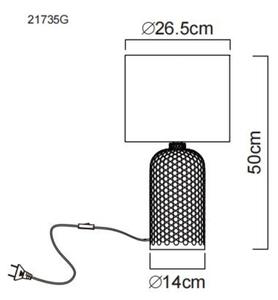 Globo 21735G - Lampada da tavolo SOFIA 1xE27/60W/230V grigio