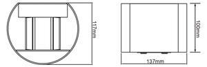 Globo 34168R - Applique da esterno LED VERONIKA 2xED/3W/230V IP54