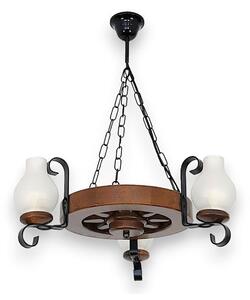 Brilagi - Lampadario a sospensione con catena ROATA 3xE14/40W/230V faggio/noce