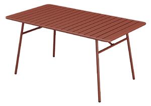 Tavolo da giardino L.200 cm in metallo - Terracotta - MIRMANDE di MYLIA