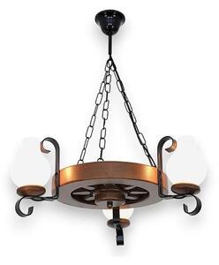 Brilagi - Lampadario a sospensione con catena ROATA 3xE14/40W/230V faggio/noce