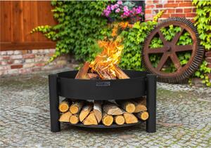 Braciere MONTANA 60 cm in Acciaio Naturale - Spessore 2mm, Altezza 45cm - Artigianale di Alta Qualit�, Made in Europe