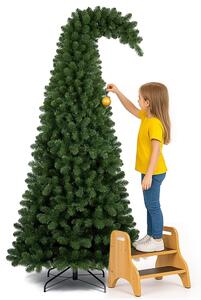 Albero di Natale Grumpy Ø86x180 cm 800 Punte con Punta Ricurva e Base in Metallo in PVC Verde