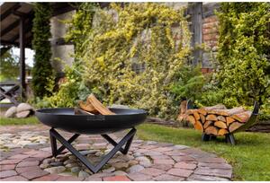 Braciere Santiago 70 cm in Acciaio Naturale - Spessore 2mm, Altezza 35 cm, Artigianale di Alta Qualit�, Made in Europe