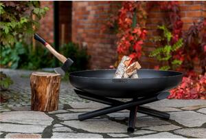 Braciere Indiana da 70 cm in Acciaio Naturale - Spessore 2mm, Altezza 36cm, Prodotto Artigianale Europeo