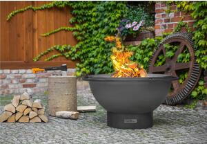 Braciere Premium Profondo 85 cm FAT BOY in Acciaio Naturale - Fatto a Mano, Alta Qualit�, Produzione Europea