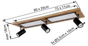 Globo 67306D1 - Faretto LED ULLA LED/24W/230V + 3xGU10/5W