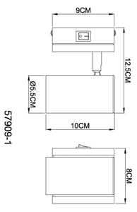 Globo 57909-1 - Faretto da parete KAYDEN 1xGU10/25W/230V nero