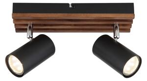 Globo 57909-2 - Faretto KAYDEN 2xGU10/25W/230V nero