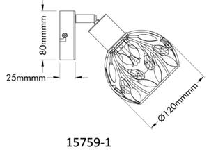 Globo 15759-1 - Faretto da parete MIKA 1xE14/25W/230V