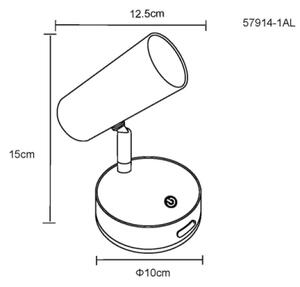 Globo 57914-1AL - Faretto da parete dimmerabile ALLVI LED/0,4W/3,7V 1800 mAh