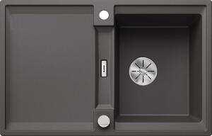 BLANCO ADIRA 45 S lavello da incasso SILGRANIT grigio roccia da 45 cm con comando a distanza dello scarico, con accessori