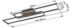 Globo 67208-30 - Plafoniera LED DAKARI LED/30W/230V 3000K 60x80 cm nero