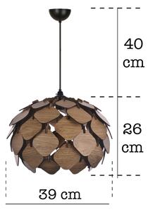 Lampadario a sospensione con filo 1xE27/40W/230V marrone
