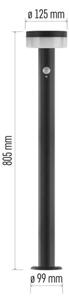 Lampada solare LED con sensore LED/2W/3,7V 1200 mAh IP44 80 cm
