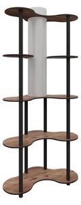 Lampada da terra con ripiani 1xE27/40W/230V 150 cm nero/marrone