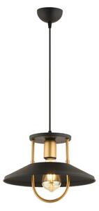 Lampadario a sospensione con filo 1xE27/40W/230V nero/oro