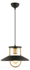 Lampadario a sospensione con filo 1xE27/40W/230V nero/oro