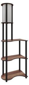 Lampada da terra con ripiani 1xE27/40W/230V 140 cm nero/marrone