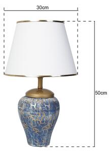 Lampada da tavolo 1xE27/40W/230V blu/oro