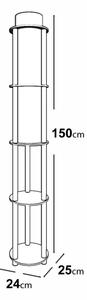 Lampada da terra con ripiani NOTO 1xE27/40W/230V nera
