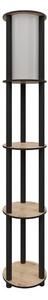 Lampada da terra con ripiani 1xE27/40W/230V 150 cm nero/marrone