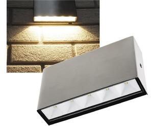 Applique a LED in acciaio inox "MURO 5 "IP65, 5W, 220lm, 3000K, bianco caldo