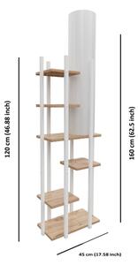 Lampada da terra con ripiani VOGUE 1xE27/40W/230V 160 cm bianco