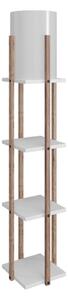 Lampada da terra con ripiani NORA 1xE27/40W/230V marrone/bianco