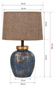 Lampada da tavolo 1xE27/40W/230V blu/beige