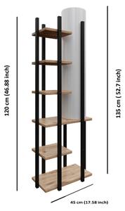 Lampada da terra con ripiani MODA DOR 1xE27/40W/230V nero/marrone