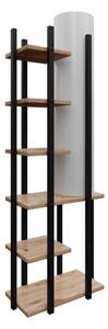 Lampada da terra con ripiani MODA DOR 1xE27/40W/230V nero/marrone