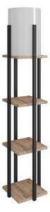 Lampada da terra con ripiani NORA 1xE27/40W/230V nero/marrone