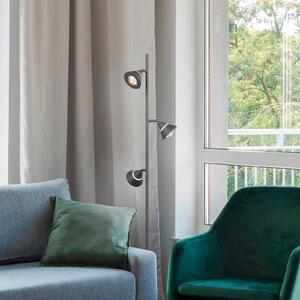 Trio Lighting Lampada da terra a LED Romeo, dimmerabile, Nero, Soggiorno / Sala da pranzo, Metallo, Moderno, Lampada LED da terra