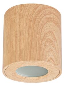 Brilagi -Luce Spot da bagno MIA 1xGU10/30W/230V 84x80 mm decorazioni in rovere IP44