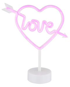 Globo 28066 - Decorazione da tavolo LED Neon ARMOR LED/2W/3xAA cuore