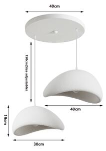 BRILAGI - Lampadario a sospensione con cavo WABI SABI 2xE27/60W/230V bianco