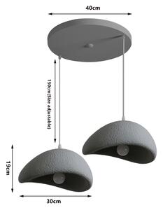 BRILAGI - Lampadario a cavo WABI SABI 2xE27/60W/230V grigio
